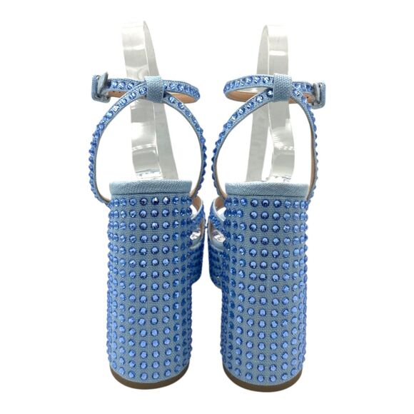 NWOB Hill House Home The Party Platform Sandals Blue Rhinestone EU 38.5 US / 8.5 - Picture 4 of 13